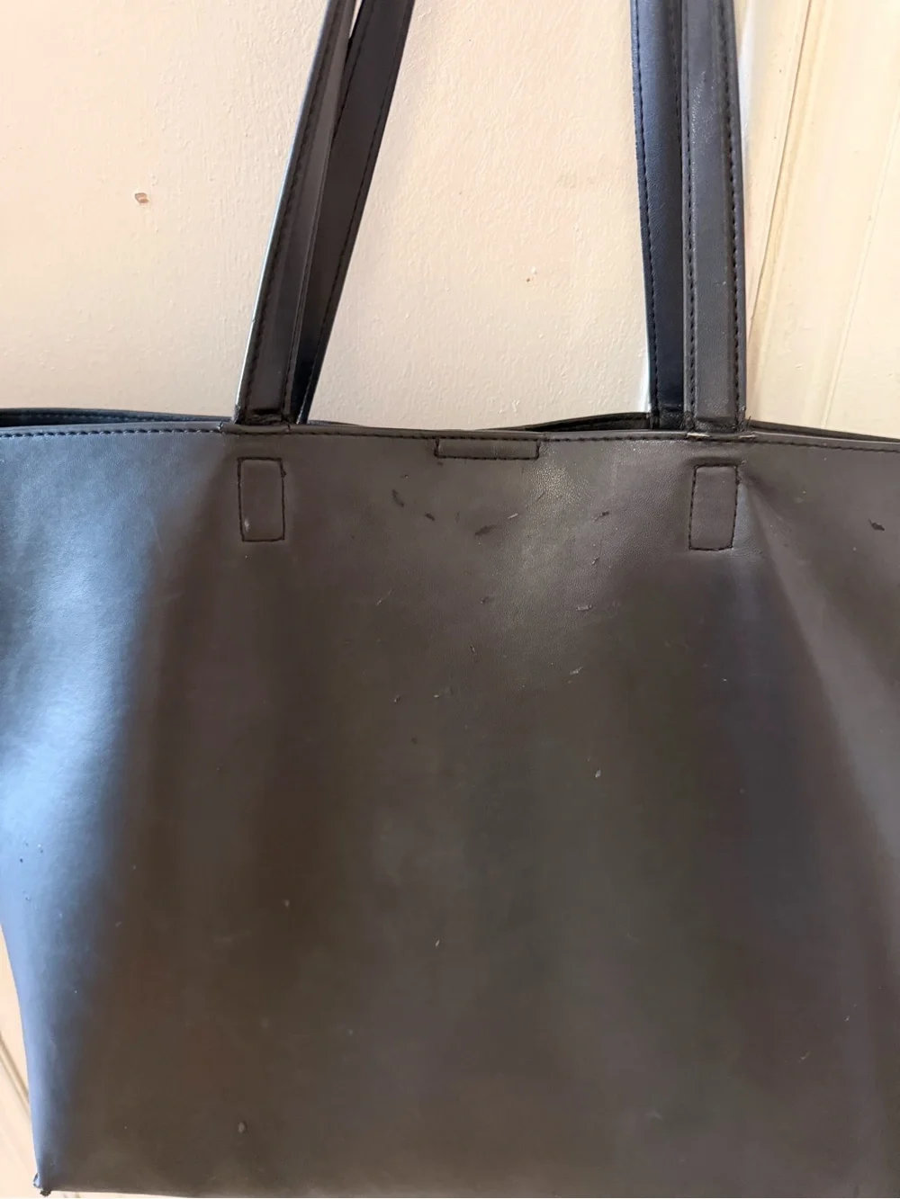 Versace Jeans Collection Black Embossed Logo Tote